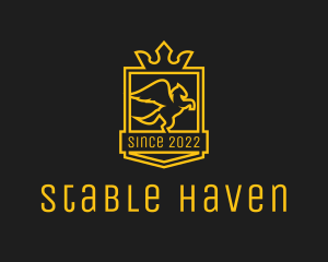 Golden Royal Pegasus Crest logo
