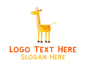 Cute Cartoon Giraffe logo