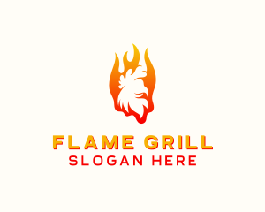 Flame Chicken Grill logo design