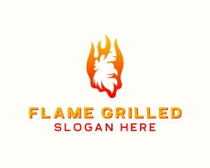 Flame Chicken Grill logo design