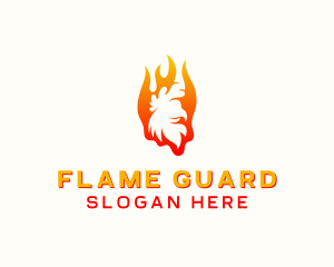 Flame Chicken Grill logo design