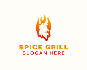 Flame Chicken Grill logo design