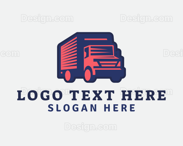 Deliver Truck Courier Logo