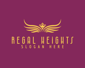 Regal Crown Gold Wings logo design