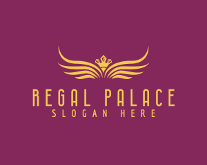 Regal Crown Gold Wings logo design