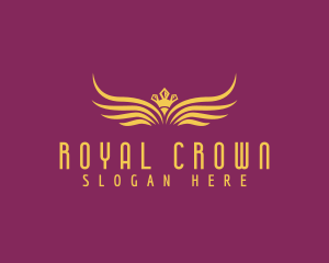 Regal Crown Gold Wings logo design