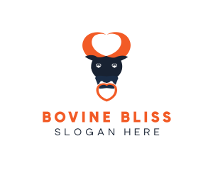 Bull Heart Horns logo design