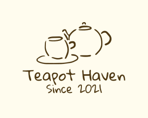 Teapot Cup Drawing logo