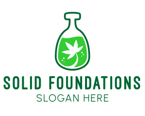 Cannabis Oil Bottle  Logo