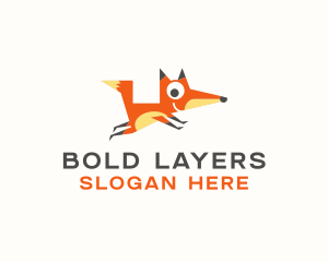 Cute Fox Animal logo design