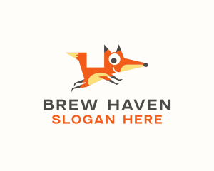 Cute Fox Animal logo design