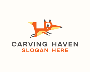 Cute Fox Animal logo design