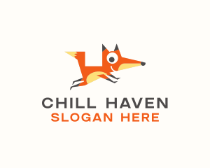 Cute Fox Animal logo design