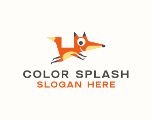 Cute Fox Animal logo design