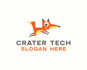 Cute Fox Animal logo design