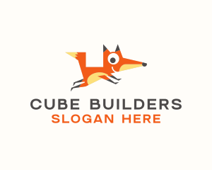 Cute Fox Animal logo design