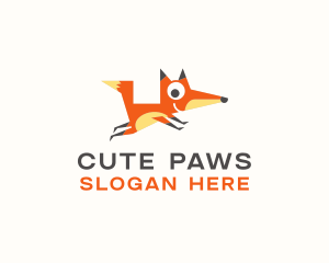 Cute Fox Animal logo design