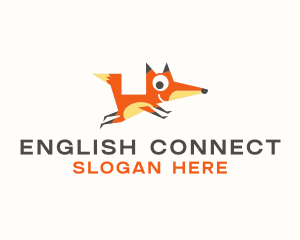 Cute Fox Animal logo design