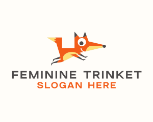 Cute Fox Animal logo design