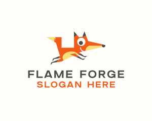 Cute Fox Animal logo design