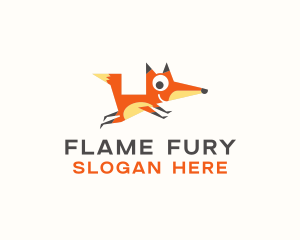 Cute Fox Animal logo design