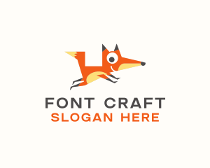 Cute Fox Animal logo design