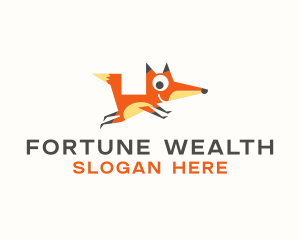 Cute Fox Animal logo design