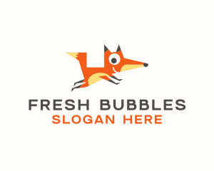 Cute Fox Animal logo design