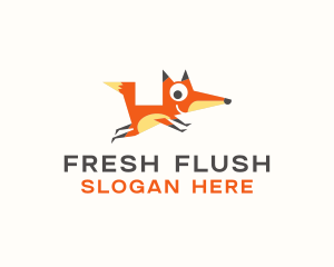 Cute Fox Animal logo design