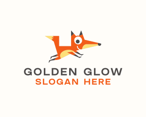 Cute Fox Animal logo design