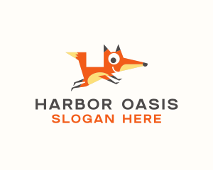 Cute Fox Animal logo design