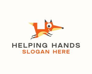 Cute Fox Animal logo design