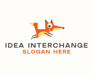 Cute Fox Animal logo design