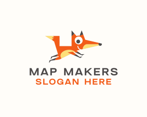 Cute Fox Animal logo design