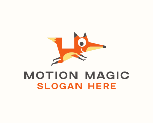 Cute Fox Animal logo design