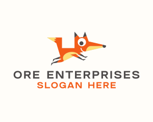 Cute Fox Animal logo design