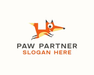 Cute Fox Animal logo design