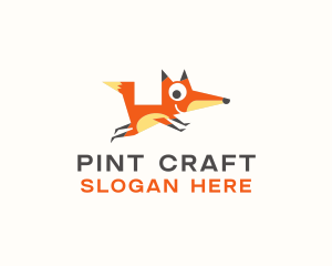 Cute Fox Animal logo design