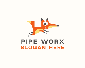 Cute Fox Animal logo design