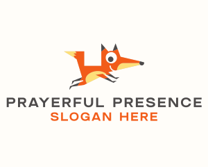 Cute Fox Animal logo design