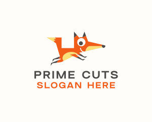 Cute Fox Animal logo design