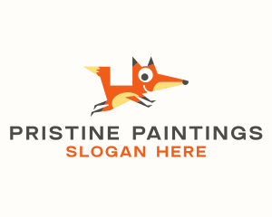 Cute Fox Animal logo design