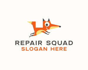 Cute Fox Animal logo design