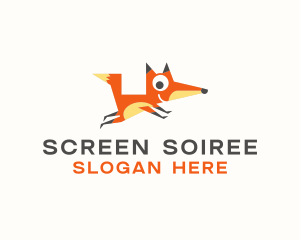 Cute Fox Animal logo design