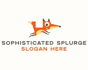 Cute Fox Animal logo design