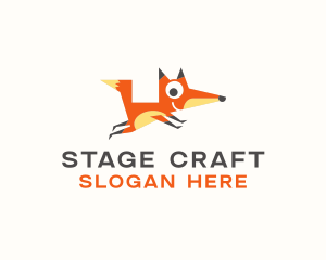 Cute Fox Animal logo design