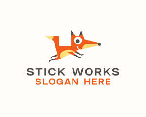 Cute Fox Animal logo design