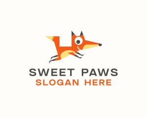 Cute Fox Animal logo design