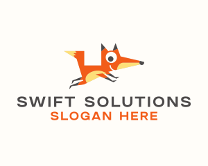 Cute Fox Animal logo design