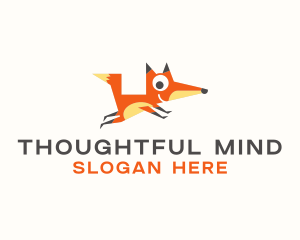 Cute Fox Animal logo design